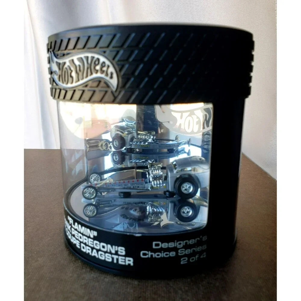 SHOWCASE HOT WHEELS DESIGNER'S FIAT Silver COUPE DRAGSTER FLAMIN FRANK PEDREGON